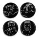 Carrol Boyes Sketch Book Black Dinner Plate - Set of 4