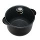 Granit Stock Pot With Pyrex Glass Lid 24cm