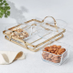 Aqua Jar Glass On Golden Rack 250ml 4pc