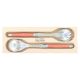 Andre Verdier Laguiole France 2pc Salad Server Set (Soft Coral)