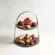 Artesa Two Tier Brass Round Cake Stand