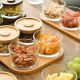 Aqua 4pc Condiment Set With Bamboo Lid On Tray 140ml