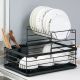 Zest 2 Tier Dish Rack Black