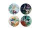 Maxwell & Williams Eloise Short Native Grace Ceramic Coaster 10cm,4pk