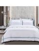 Egyption Cotton Co Giogio Duvet Cover Set - White & Duck Egg 400 Thread (King)