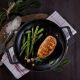 Victoria Seasoned Round Grill Cast Iron Skillet, 26cm