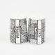 Villa Alegre Ceramic Canister Salt & Pepper Shaker Set 2pk - Black