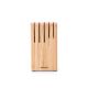 Brabantia Profile Wooden Knife Block - Beech Wood