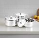 Rolux Stainless Steel Pot Set, 6pc