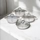 Rolux Stainless Steel Pot Set, 8pc