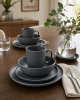 Eetrite Urban Matte Charcoal 16-Piece Dinnerware Set