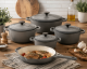 Verge Cast Iron Oven Cookware Set 7pc - Grey