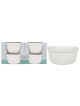 Ciroa Ramekin Embossed White Criss Cross 4pc