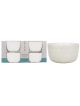 Ciroa Ramekin Embossed White Dash Rim 4pc
