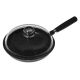 Granit Shallow Frying Pan With Pyrex Glass Lid 24cm