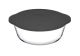 Borcam Round Casserole with Grey Lid 2.2L