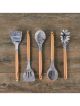 Ciroa Marble Dipped Utensil 5 Piece Set - Grey