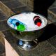 Verge Stainless Steel Hammered Champagne Bowl 33cm