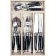 Andre Verdier Cutlery Set 16pc with Steak Knives - Black