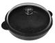 Granit Low Casserole With Pyrex Glass Lid 24cm