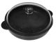 Granit Low Casserole With Pyrex Glass Lid 28cm