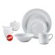 Noritake Arctic White Dinner Set 16pc + Free Sq Creamer & Sugar Bowl R848