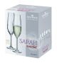 Bohemia Crystal Sarah Waterfall Flute Glasses 260ml 6pk