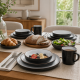 Eetrite Noir Stripe Dinner Set 16pc