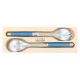 Andre Verdier Laguiole France 2pc Salad Server Set (Duck Blue)