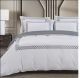 Cotton Co Elle White/Grey Duvet Cover Set – 400 Thread Count (King: 230cm x 220cm)