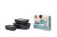 Mepal Multi bowl Cirqula rectangular Set 3pc - Low (Nordic Black)