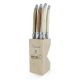 Andre Verdier Steak Knife Set with Wooden Stand, Set of 6 (Ethereal)