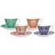 Maxwell & Williams Estelle Michaelides Mystique Tall Cup & Saucer 230ml 4pk