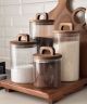 Aqua Jars Stripe With Acacia Lid (3.7L)