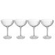 Mikasa Treviso Rippled Crystal Coupe Glass Set 300ml,4pk