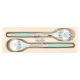 Andre Verdier Laguiole France 2pc Salad Server Set (Mint Green)