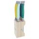 Andre Verdier Steak Knife Set with Wooden Stand, Set of 6 (Nature)