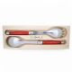 Andre Verdier Laguiole France 2pc Salad Server Set (Red)