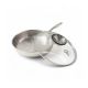 Rolux Stainless Steel Frypan W/Glass Lid 24cm/2.4L