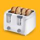 Salton Cool Touch 4 Slice Toaster - White
