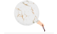 Kintsugi Kintsukuroi White Large Plate With Wooden Handle