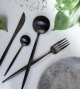 Nicolson Russell Dubai Matte Black Titanium 16pc Cutlery Set