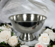 Verge Stainless Steel Bowl On Foot Hammered 397x241mm