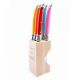 Andre Verdier Steak Knife Set with Wooden Stand, Set of 6 (Spring)