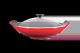 Le Creuset Cast Iron Traditional Wok with Glass Lid 36cm (Cerise)