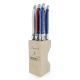 Andre Verdier Steak Knife Set with Wooden Stand, Set of 6 (Viva)