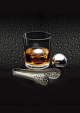 BarCraft 3 Piece Stainless Steel Ice Balls, Tongs and Storage Bag