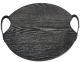 Black Wooden Tray With Black Metal Handle