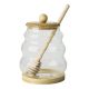 Zest Glass Honey Jar W/ Dipper-470ml-Bubble