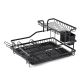 Zest Draining Board 2 Tier Dish Rack Black